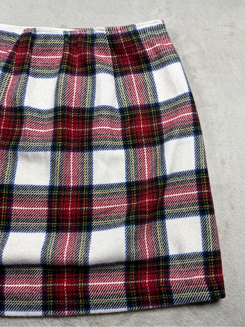 NWT Abercrombie & Fitch Wool Blend Plaid A line Academia Holiday Mini Skirt S - Picture 13 of 16